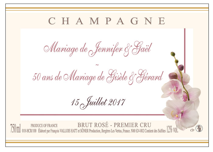 Etiquettes Champagne François Vallois Bergères les Vertus